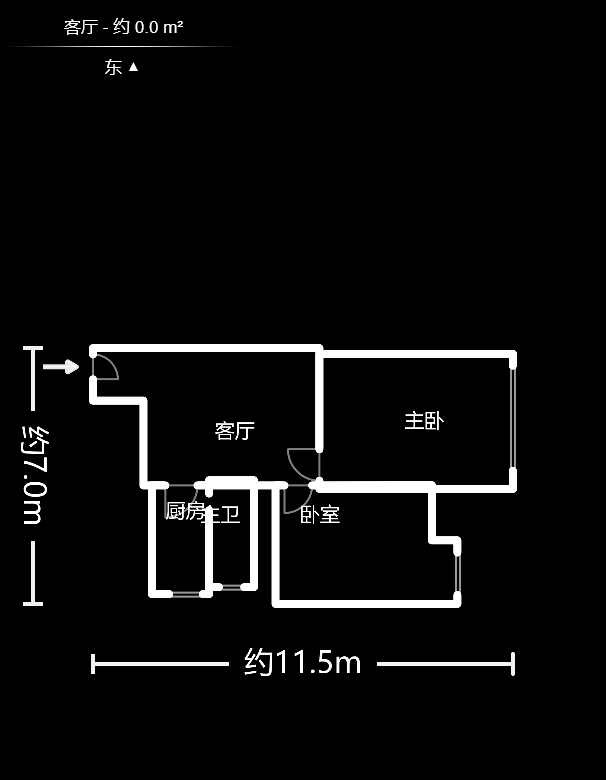 五一華府  2室1廳1衛(wèi)    104.0萬(wàn)戶型圖