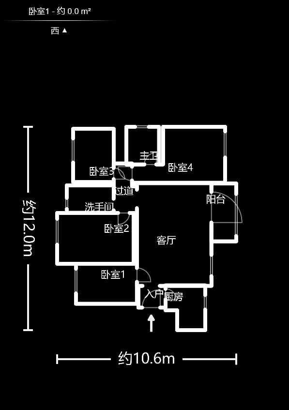 都市兰亭  3室2厅2卫    106.8万户型图
