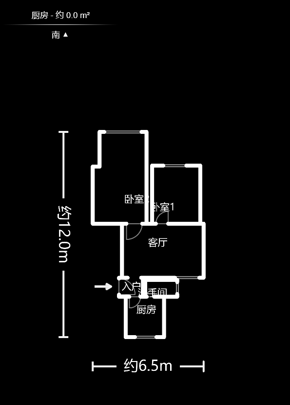桔园小区1-8片  2室1厅1卫    32.98万户型图