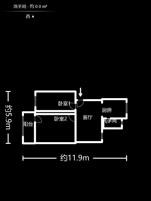 荷叶塘社区（雨花区）  2室1厅1卫    51.99万户型图