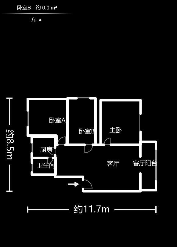 广厦新苑  3室2厅1卫    73.0万户型图