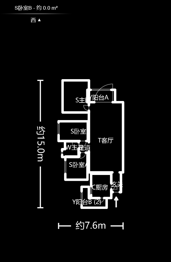 万科金域华府三四期  3室2厅1卫   98.00万户型图