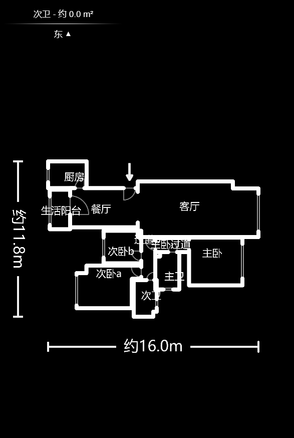 长沙玫瑰园  3室2厅2卫   118.00万户型图