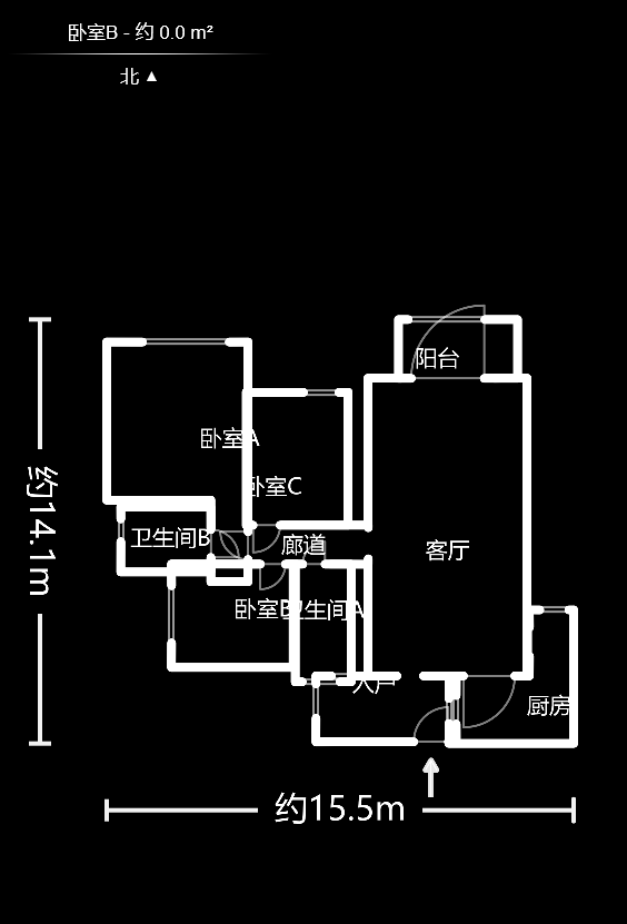 保利国际广场  3室2厅1卫    301.9万户型图
