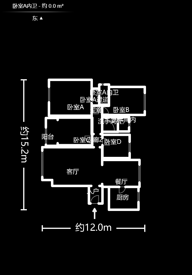 阳光城尚东湾青云苑  4室2厅2卫   162.00万户型图