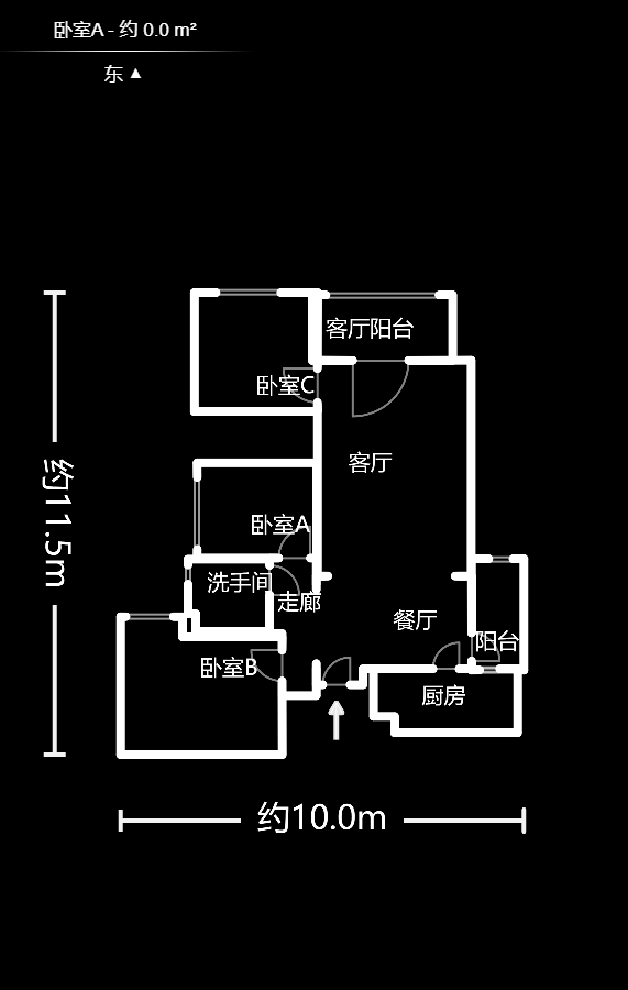 嘉宇盛世华章  3室2厅1卫   128.00万户型图