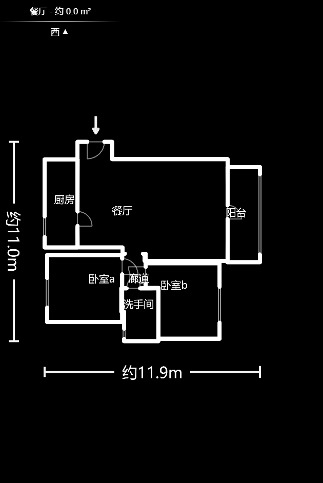麓谷公馆（涉外国际公馆）  2室2厅1卫   83.00万户型图