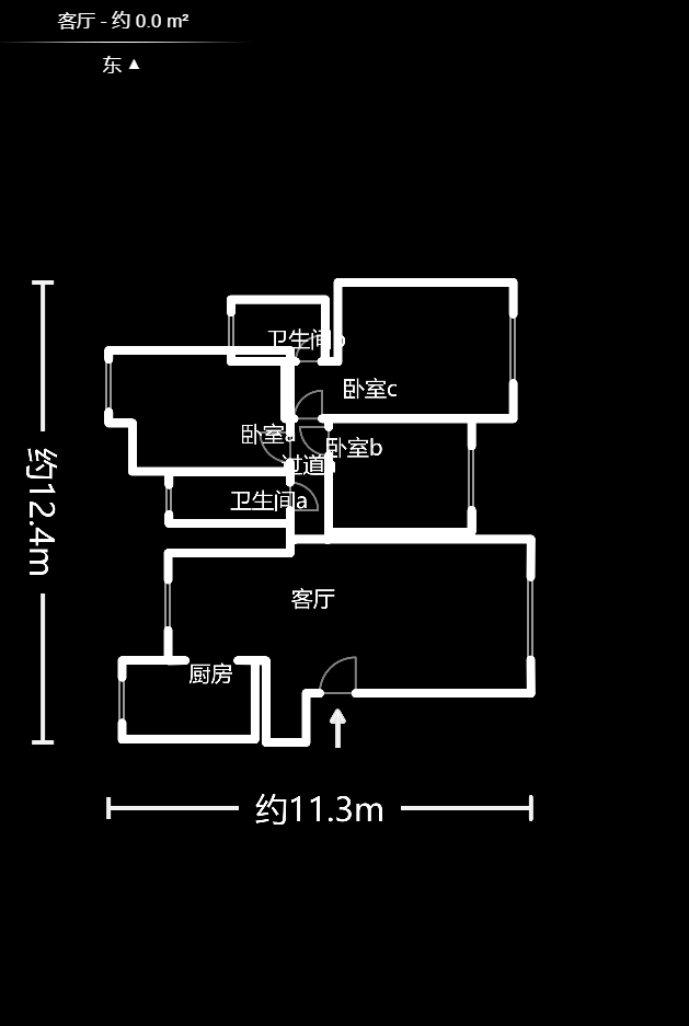 山水印象（愿景想山）  3室2厅1卫   73.00万户型图