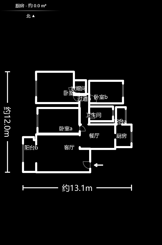山水印象（愿景想山）  3室2厅2卫    80.0万户型图