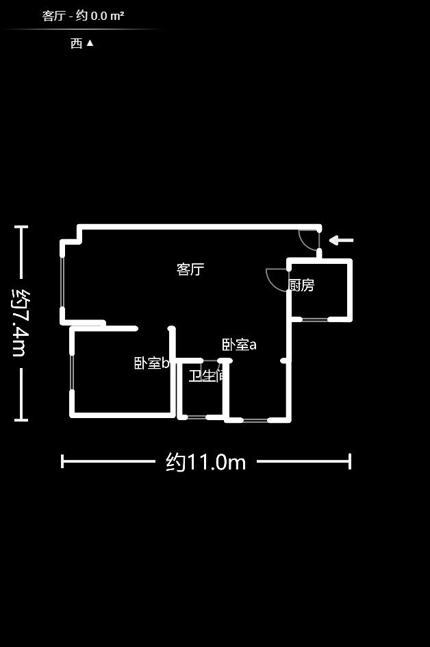 丽发新城 2室2厅1厨1卫 60.00万户型图