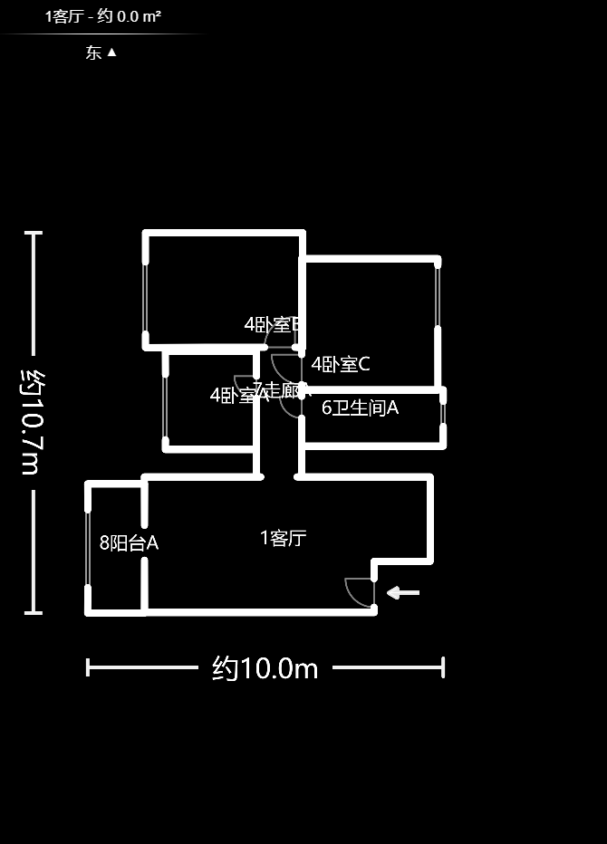 兰亭峰景  3室2厅1卫   115.00万户型图
