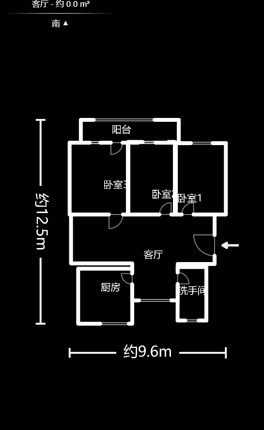 标准件厂宿舍（长沙标准件总厂宿舍）  3室2厅1卫   60.00万户型图