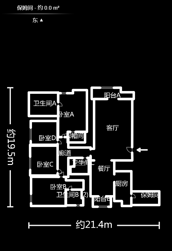 华远华中心  4室2厅4卫   630.00万户型图