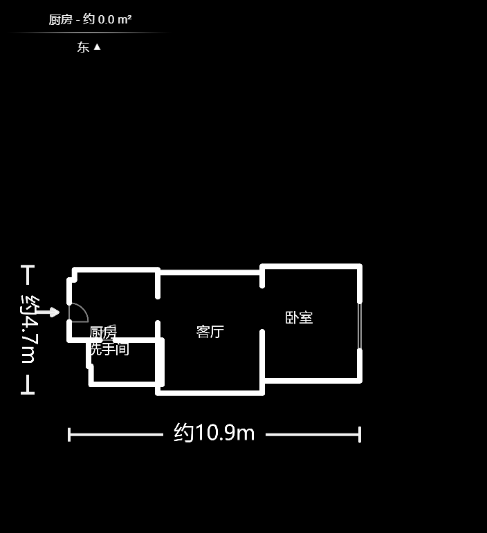 上河国际F座  1室1厅1卫   35.00万户型图