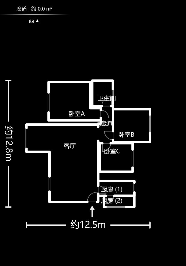 乾城（兴旺乾城）  3室2厅1卫    114.8万户型图