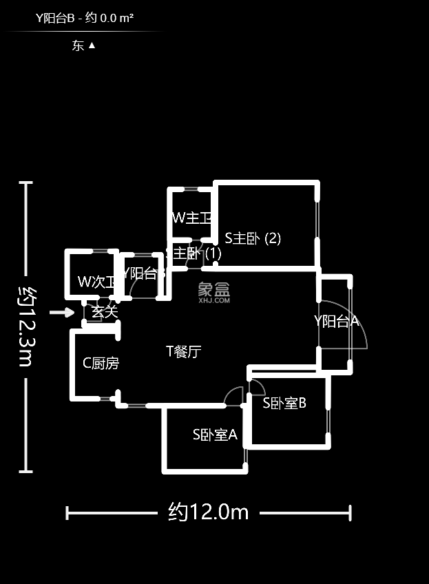 龙吉湾小区（龙瑞尚苑）  3室2厅2卫   105.00万户型图