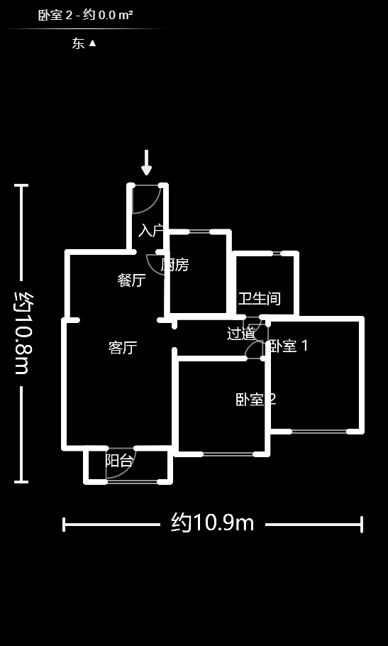 湘江世纪城咏江苑  2室2厅1卫    115.86万户型图