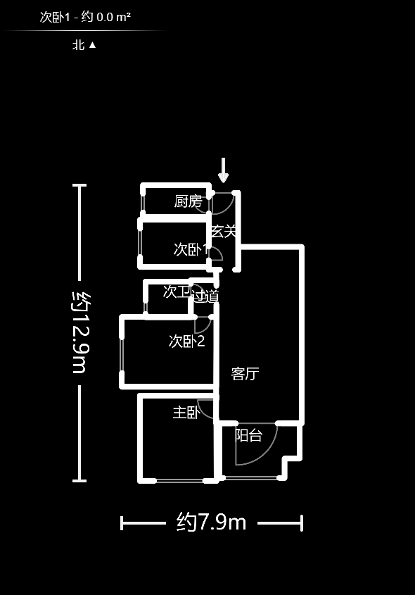 保利西海岸B区  3室2厅1卫   135.80万户型图