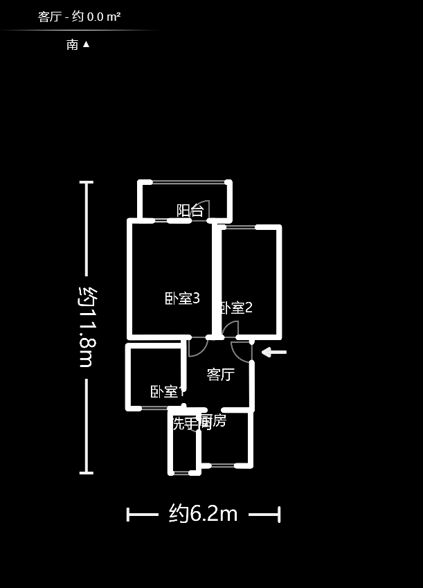 狮子山一片  3室1厅1卫    31.8万户型图