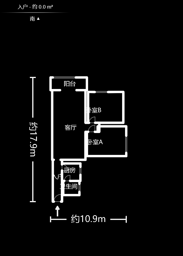星宇V立方（旭和大厦）  1室1厅1卫   43.00万户型图