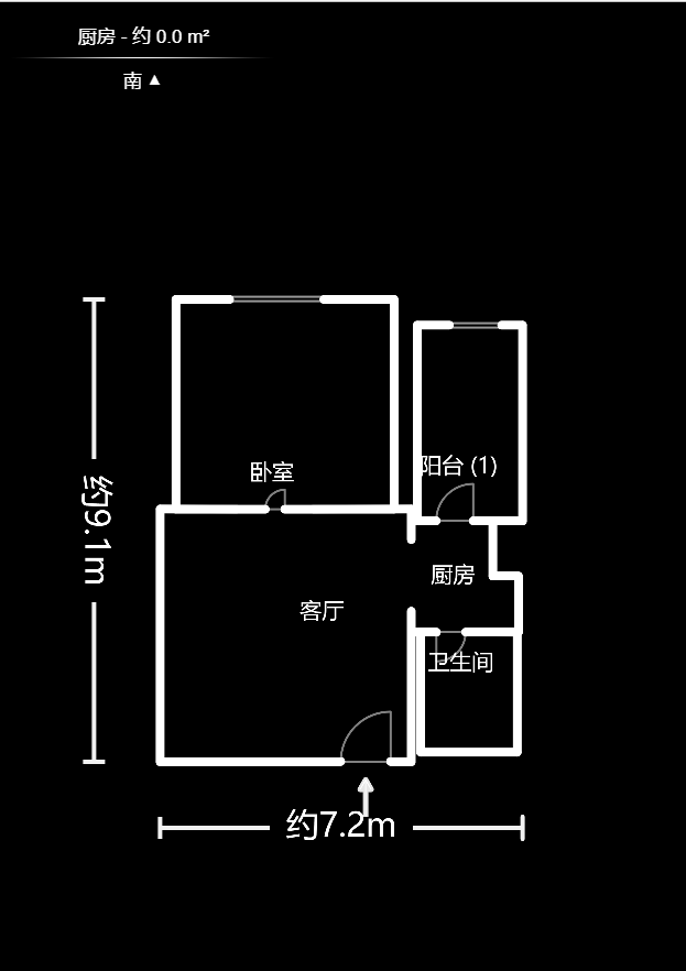 金碧文华  1室1厅1卫    1800.0元/月室内图1