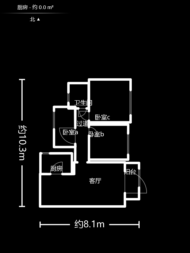 绿地新都会  2室1厅1卫    68.0万户型图