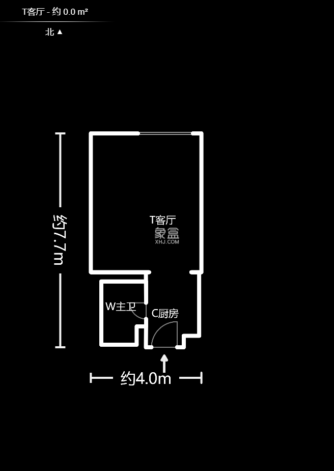 融科东南海  1室1厅1卫   31.50万户型图