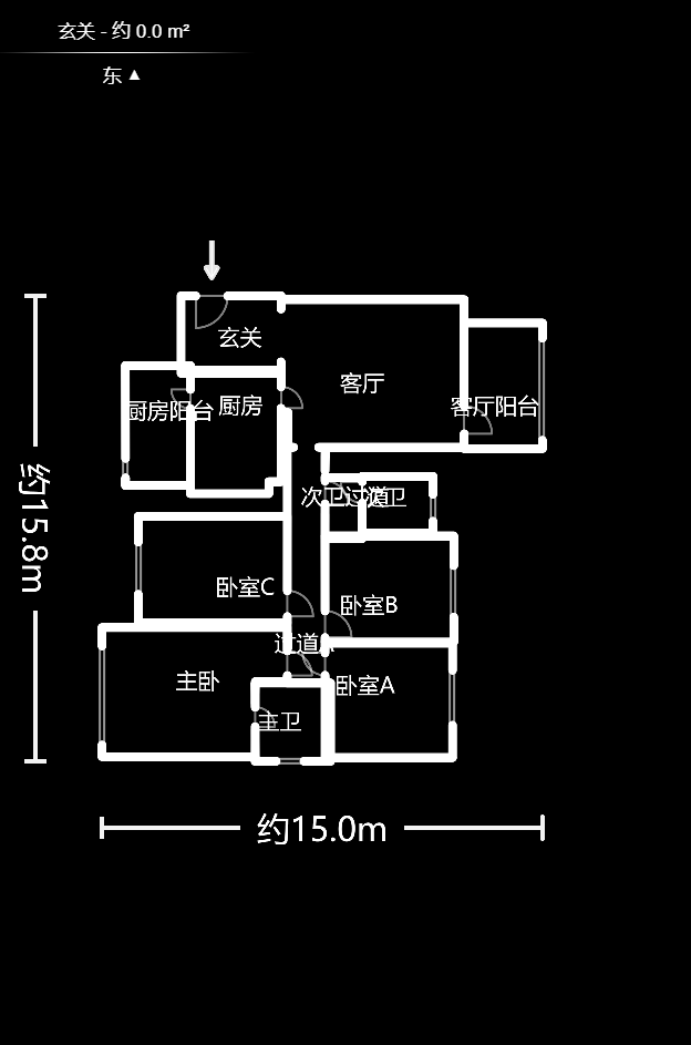 共和世家  4室2厅2卫   218.00万户型图