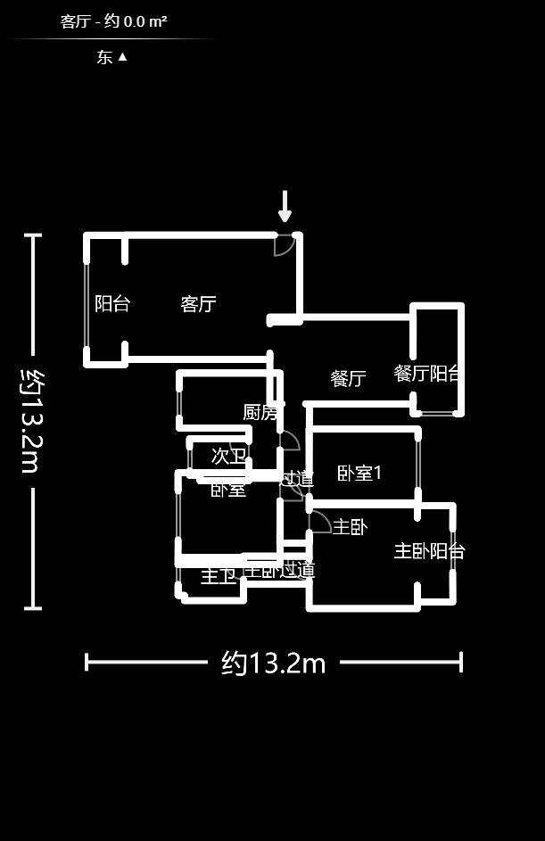 先锋东外滩  3室2厅2卫   128.00万户型图