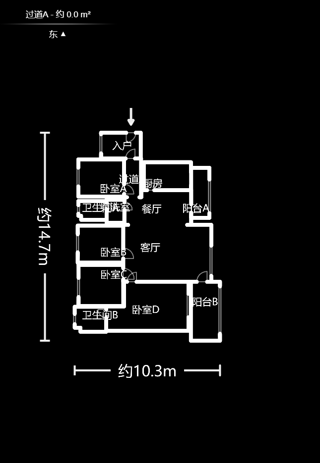 华银天际  5室2厅2卫   115.00万户型图