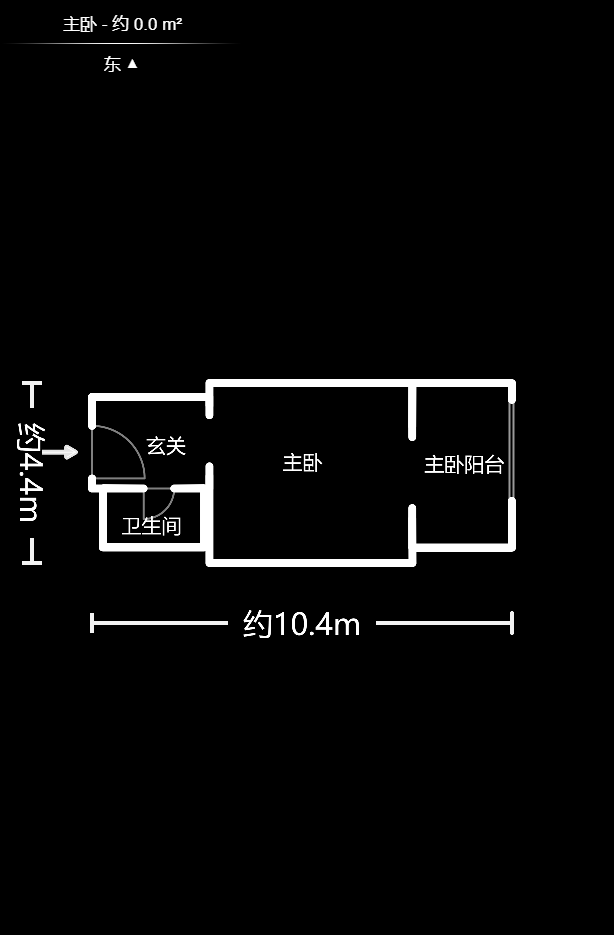 荣泰广场  1室1厅1卫   43.00万户型图