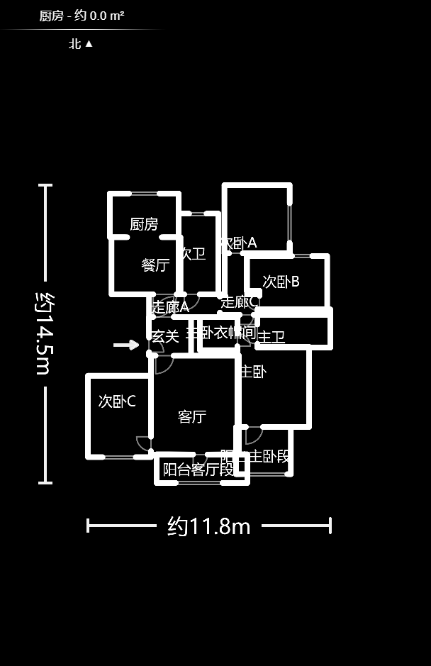 九峰拾號院  4室2厅2卫   206.00万户型图
