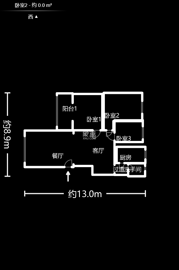 小林子冲社区 3室2厅1厨1卫 49.60万户型图