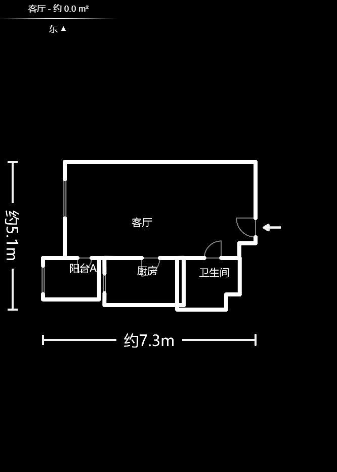 美洲故事  1室1厅1卫    46.8万户型图