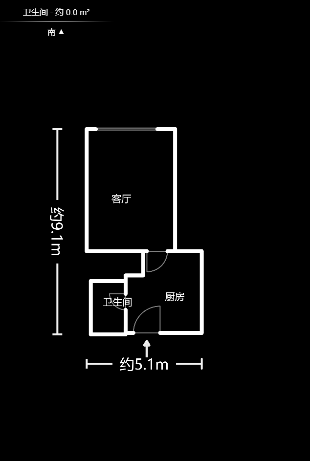 白沙晶城  1室1厅1卫    1700.0元/月室内图1
