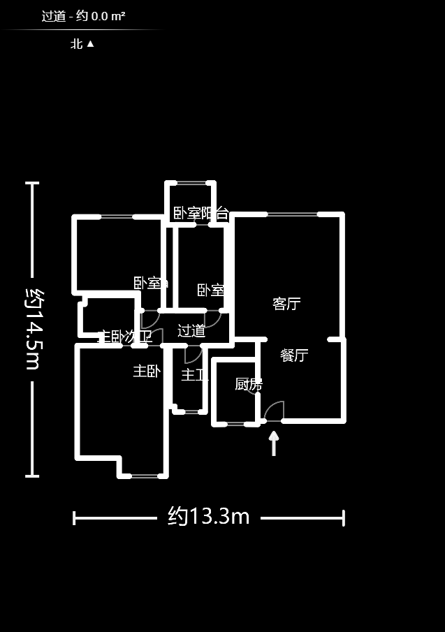 楚天馨苑  4室2廳2衛(wèi)    89.5萬(wàn)戶型圖