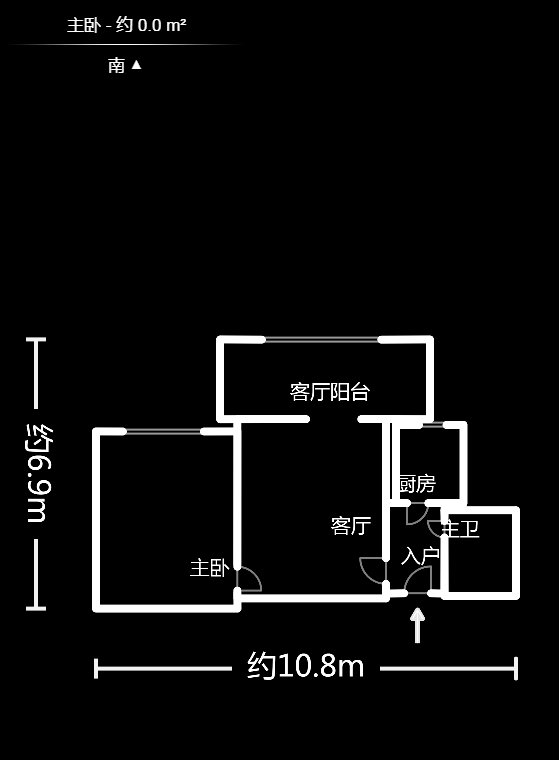 筑梦星园  1室1厅1卫    1600.0元/月户型图