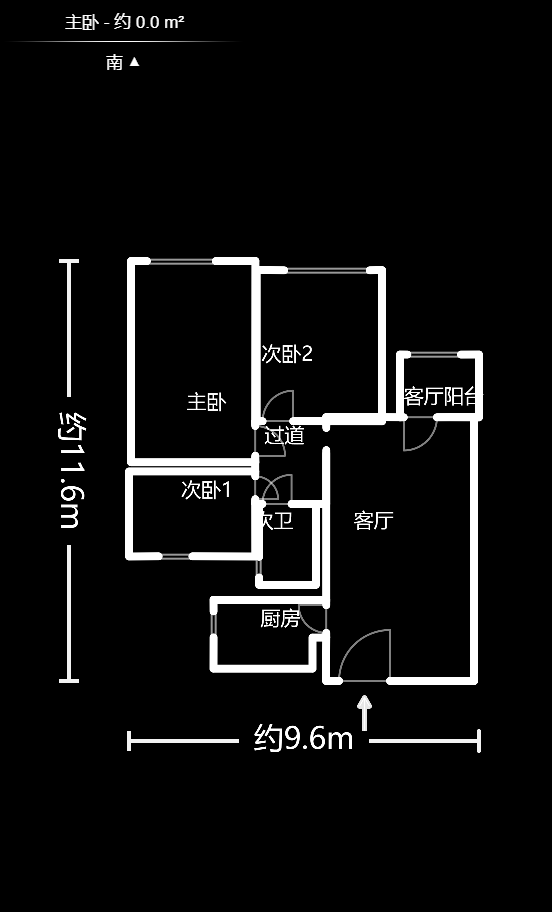 綠地中央廣場  3室2廳1衛(wèi)    132.0萬戶型圖