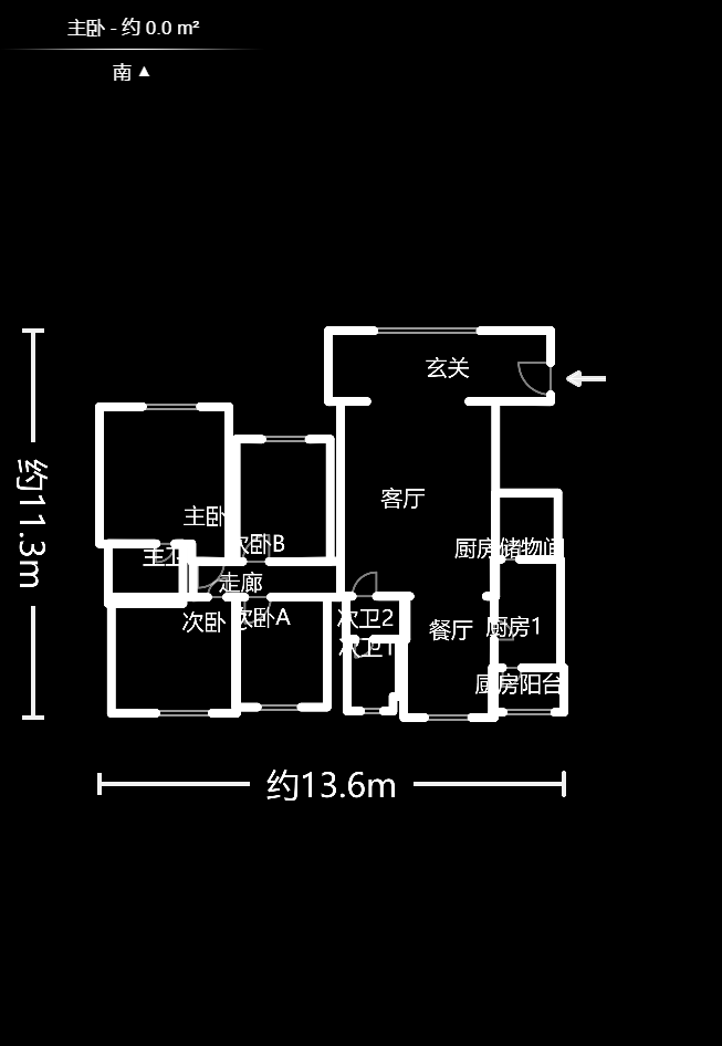 星電恬園  4室2廳2衛(wèi)    138.0萬戶型圖