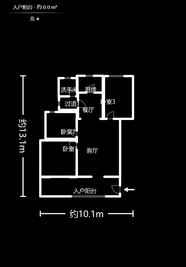 东塘电力院  3室2厅1卫    182.0万户型图