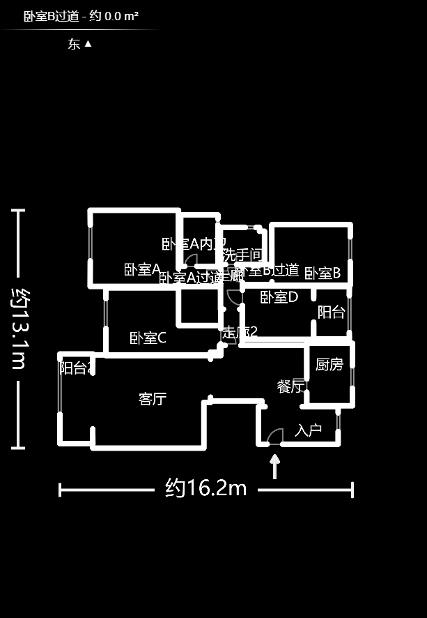 嘉宇盛世华章  4室2厅1卫   180.00万户型图