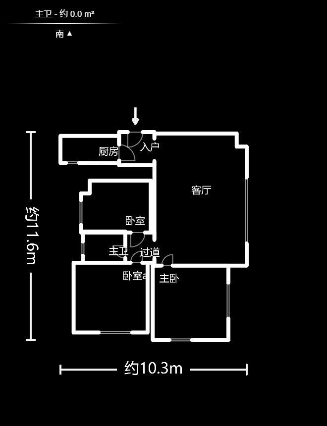 新长海广场  3室1厅1卫   69.80万户型图