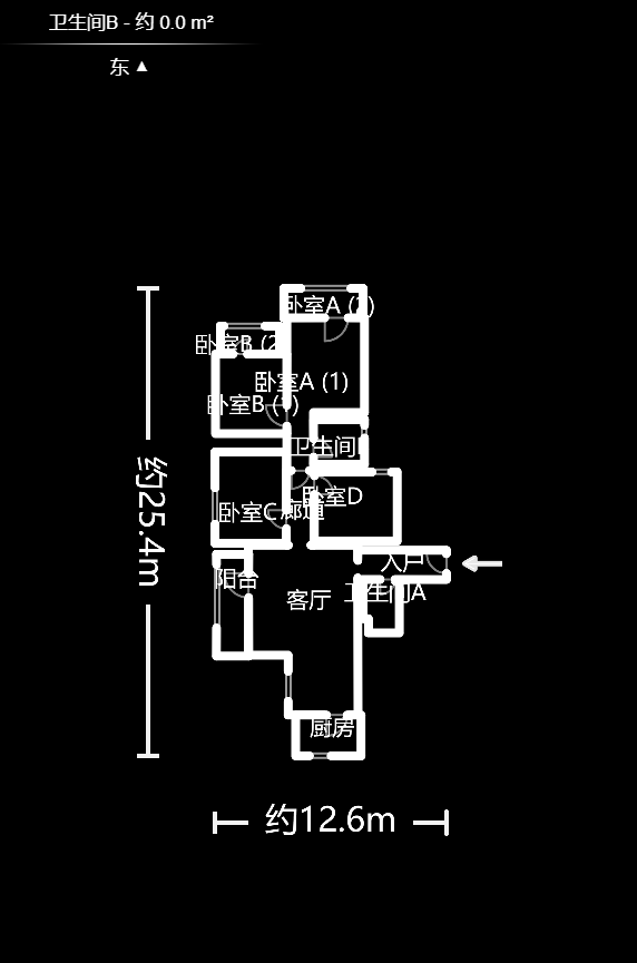层上观邸  3室2厅1卫    167.58万户型图