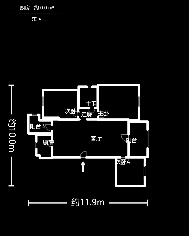 鹏基诺亚山林  3室2厅1卫    75.0万户型图