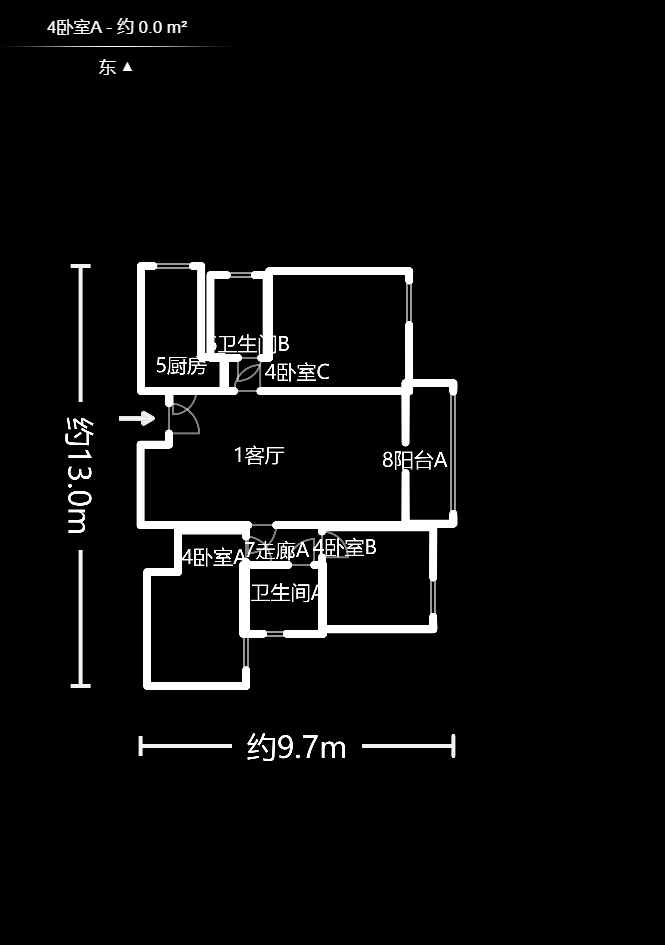 五礦沁園金城（春和景園）  3室2廳2衛(wèi)    95.0萬(wàn)戶型圖