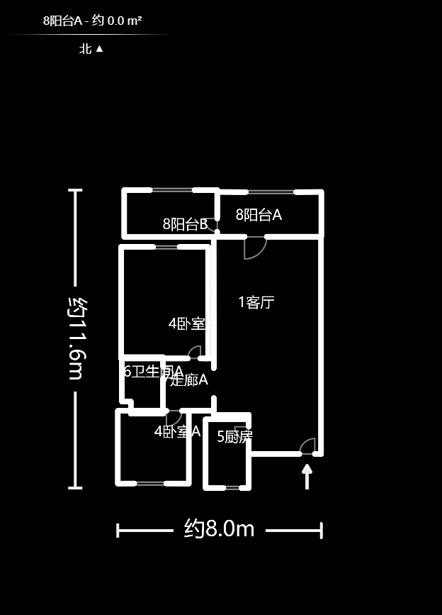 湘楚家园  2室2厅1卫   55.80万户型图