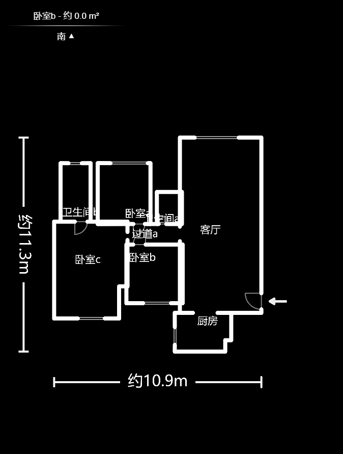 腾泰佳园  3室2厅2卫   80.00万户型图