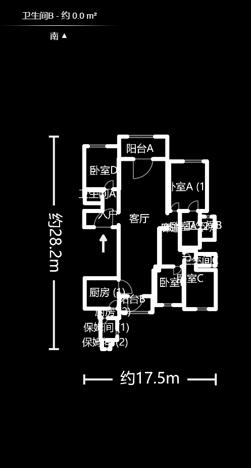 保利国际广场  4室2厅2卫   615.00万户型图