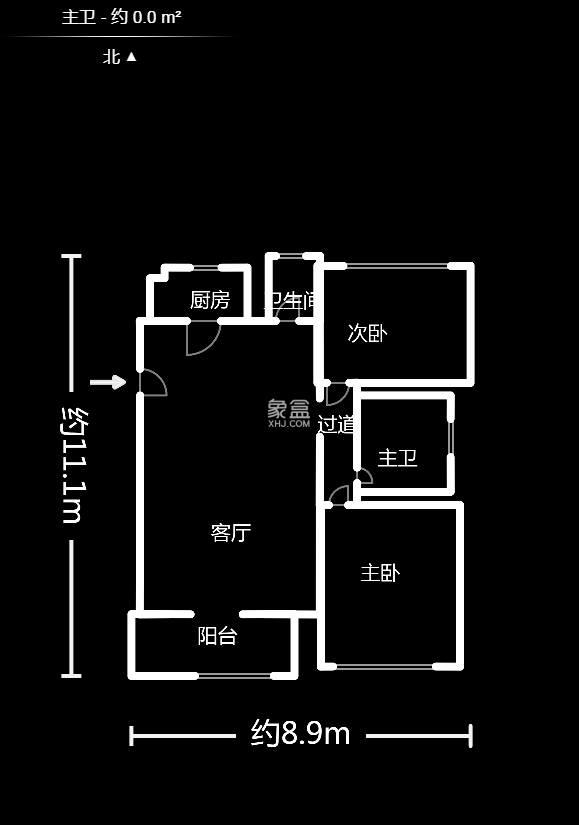 江山韵  3室2厅1卫    66.8万户型图