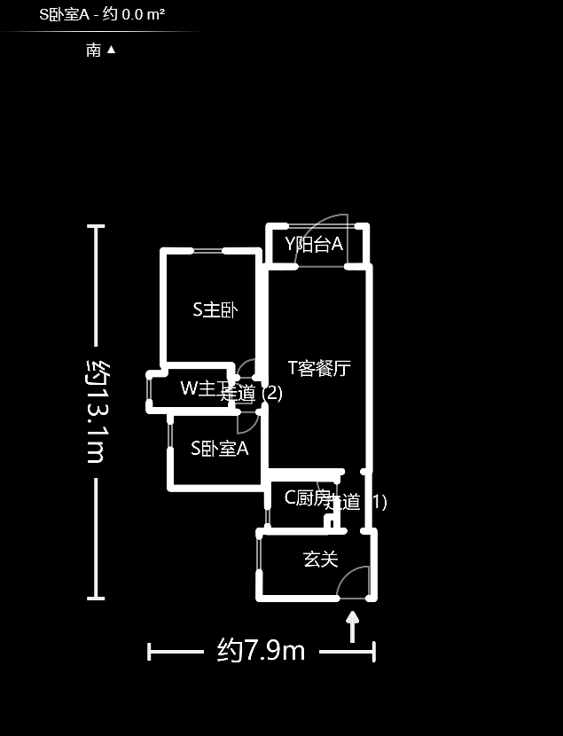 半山壹號(hào)  3室2廳1衛(wèi)    140.0萬(wàn)戶型圖